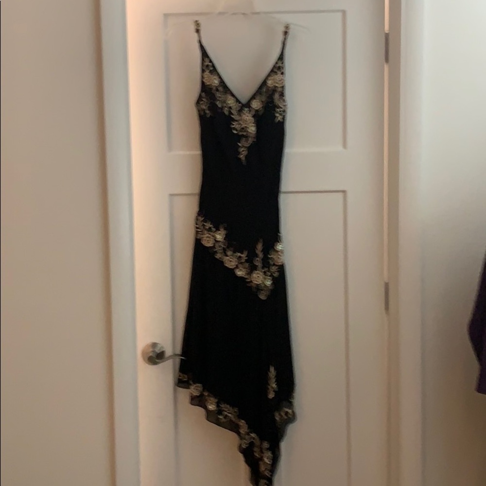 Black tie beaded dress
